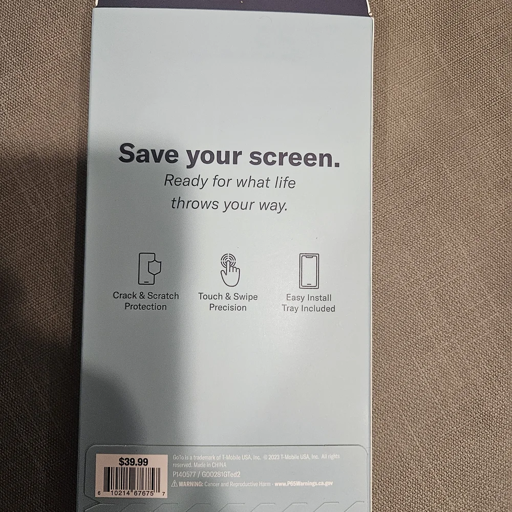 Go-To Tempered Glass Screen Protector for iPhone 13/14 Pro Max - White